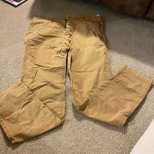 American Eagle Khaki Pants, 33x32 Slim, Tan